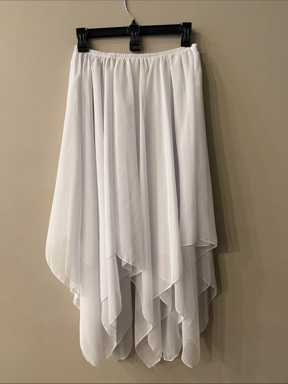 Boho White Sheer Chiffon Handkerchief Skirt | Free Size | Fairycore Cottagecore
